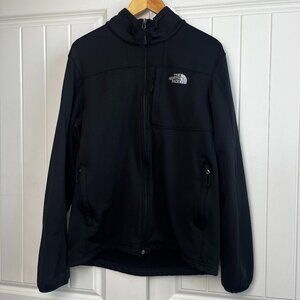 The North Face Jacket Men's L Black Fleece Lined Full Zip Mock Neck Lightweight